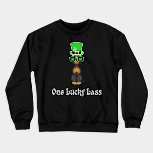 St Patricks Day..One Lucky lass Crewneck Sweatshirt